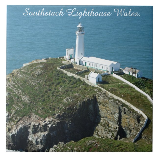Carreau En Céramique Southstack Lighthouse Wales. (Devant)
