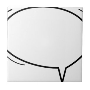 Carreau En Céramique Speech Bubble - ajoutez votre propre texte !