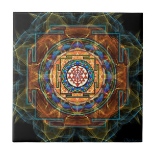 Carreau En Céramique Sri Yantra - la géométrie sacrée