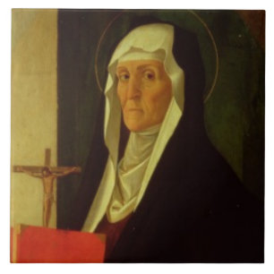 Carreau En Céramique St Clare, c.1485-90 (tempera sur le panneau)