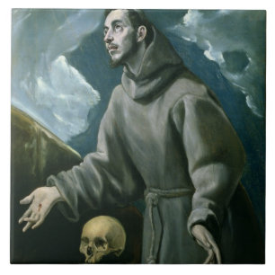 Carreau En Céramique St Francis recevant les stigmates (huile sur la