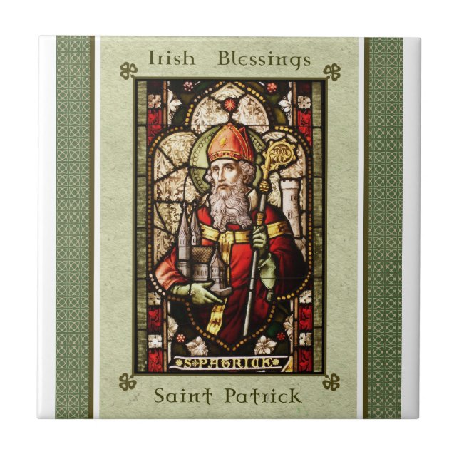 Carreau En Céramique St. Patrick | Carrelage d'art de la Saint Patrick (Devant)