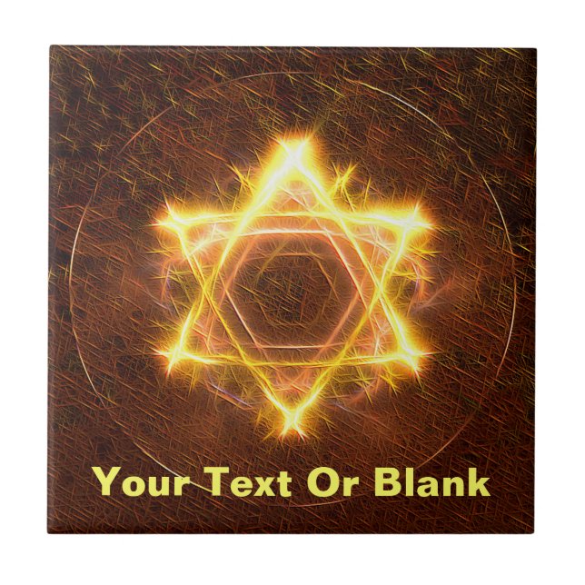 Carreau En Céramique Star Du Feu De David (Devant)