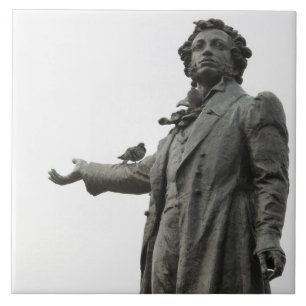 Carreau En Céramique Statue d'Alexandre Pouchkine, Saint-Pétersbourg