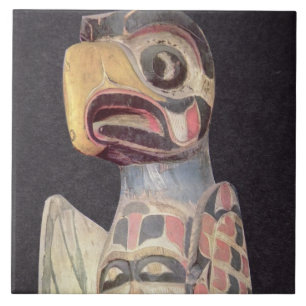 Carreau En Céramique Statue de "Thunderbird" de Haida (bois peint)