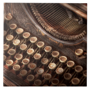 Carreau En Céramique Steampunk - machine à écrire - trop tuckered au