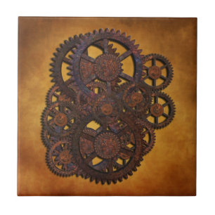 Carreau En Céramique Steampunk Rusty