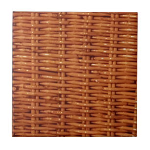 Carreau En Céramique Style campagnard en osier Brown rustique de panier
