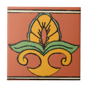 Carreau En Céramique Style Carrelage Mexicain Pays Fleur De Lis