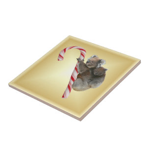 Carreau En Céramique Sucre de canne de Noël Koalas
