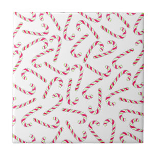 Carreau En Céramique Sucre de canne de Noël motif