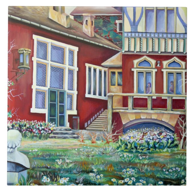 Carreau En Céramique Suède, Paysage Traditionnel (Devant)