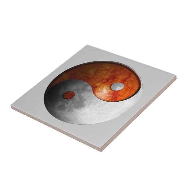 Carreau En Céramique Sun et lune Yin Yang (Côté)
