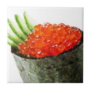 Carreau En Céramique Sushi d'Ikura (oeufs de poisson saumonés) Gunkan