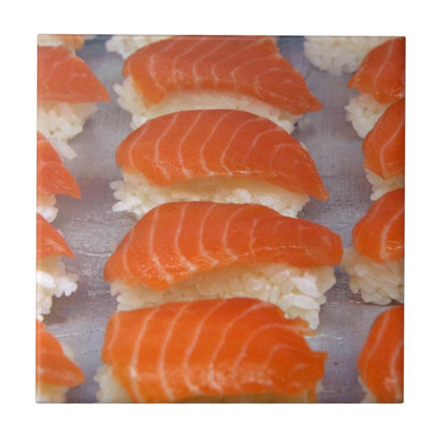 Carreau En Céramique Sushi saumonés - sashimi (Devant)
