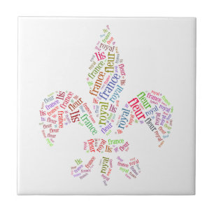 Carreau En Céramique Symbole des mots Fleur de Lis