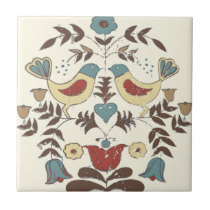 Carreau En Céramique SYMBOLE Hex Amish néerlandais Pennsylvanie Bird Am