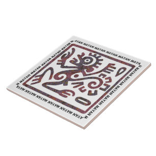 Carreau En Céramique Symbole singe maya