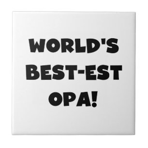 Carreau En Céramique T-shirts et cadeaux du meilleur opa Black Text au