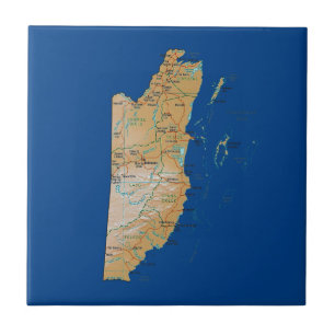 Carreau En Céramique Table de carte Belize