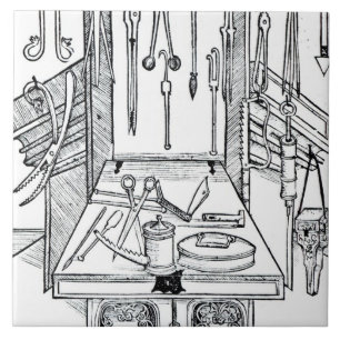 Carreau En Céramique Table d'opération et instruments chirurgicaux, du