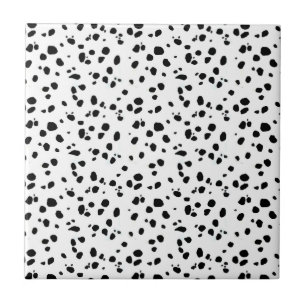 Carreau En Céramique Taches dalmatiennes, copie dalmatienne, fourrure