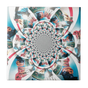 Carreau En Céramique Tapisserie kényane Kaleidoscope
