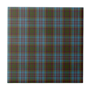 Carreau En Céramique Tartan de famille de clan d'Anderson