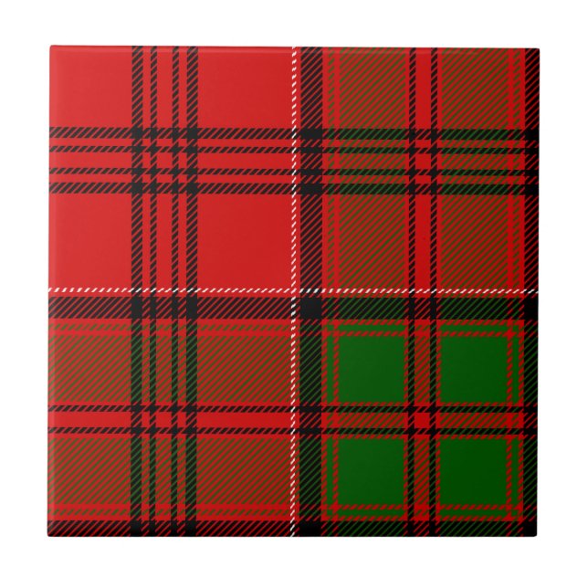 Carreau En Céramique Tartan de Grant de clan (Devant)