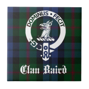 Carreau En Céramique Tartan de la crête du Clan Baird