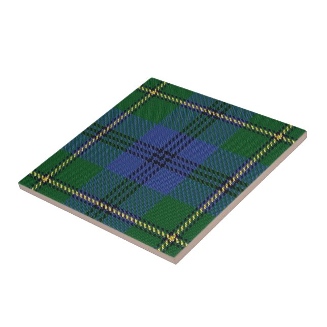 Carreau En Céramique Tartan d'écossais de Johnstone Johnston de clan (Côté)