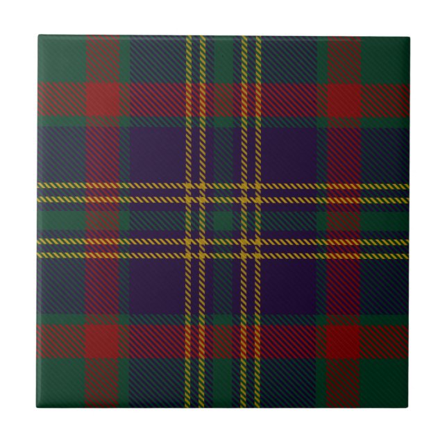 Carreau En Céramique Tartan d'Irlandais du comté de liège (Devant)