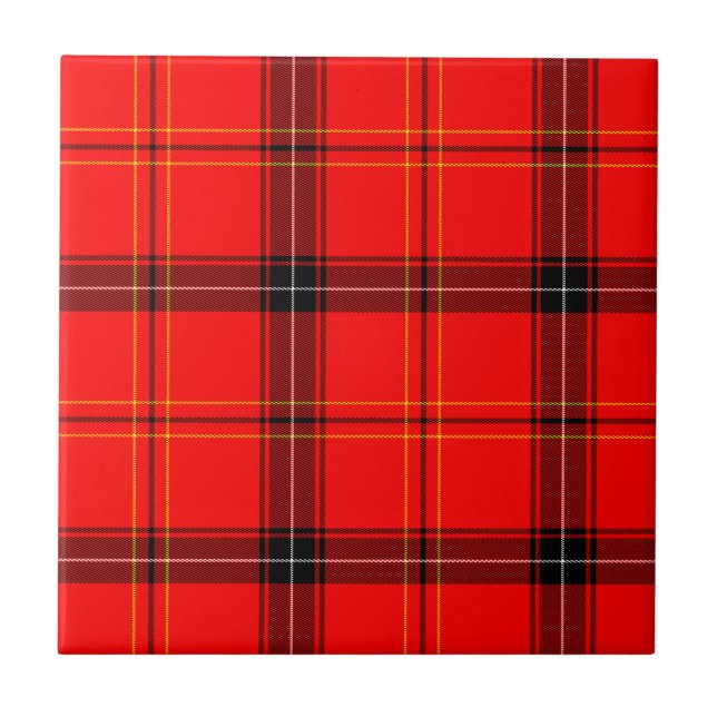 Carreau En Céramique Tartan rouge écossais (Devant)