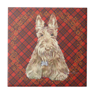 Carreau En Céramique Tartan Scottie Blé