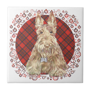 Carreau En Céramique Tartan Scottie Blé