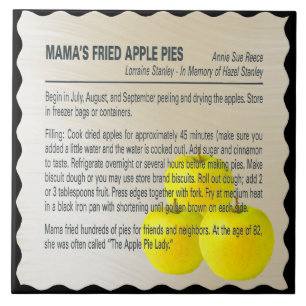 CARREAU EN CÉRAMIQUE TARTES AUX POMMES DE FRIED DE MAMAN