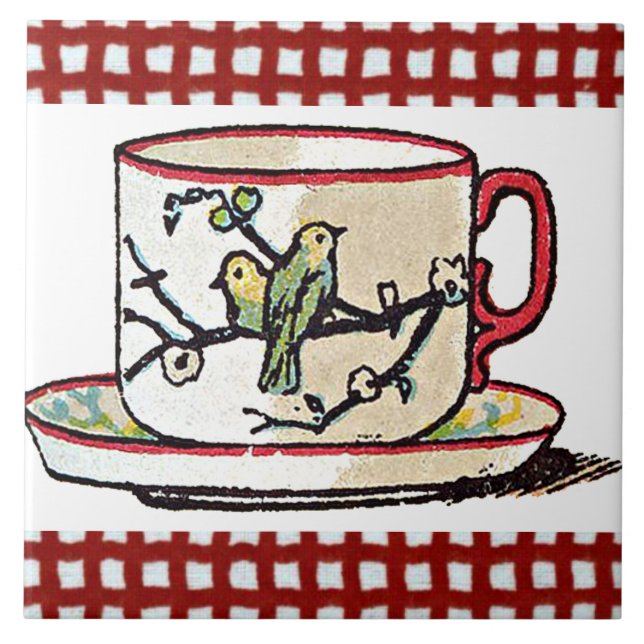Carreau En Céramique Tasses de thé (Devant)