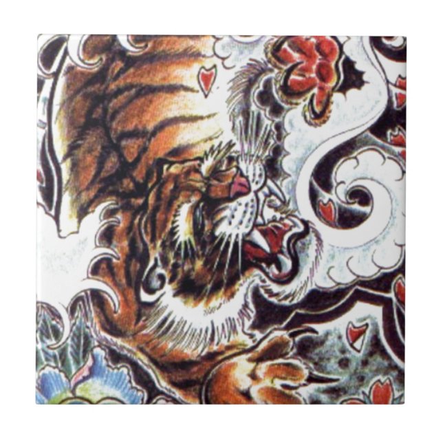 Carreau En Céramique Tatouage japonais (Devant)