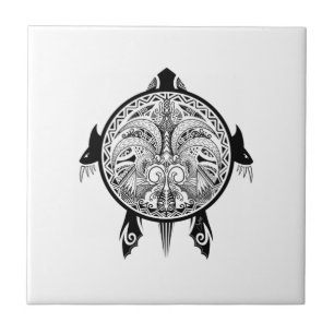 Carreau En Céramique Tattoo Tribal Turtle