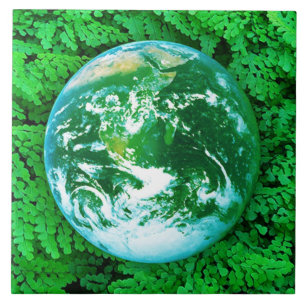 Carreau En Céramique Terre verte - conscience écologique