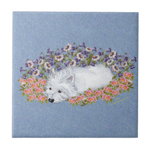 Carreau En Céramique Terrier West Highland White Repos