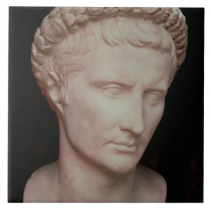 Carreau En Céramique Tête de César Augustus