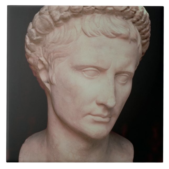 Carreau En Céramique Tête de César Augustus (Devant)