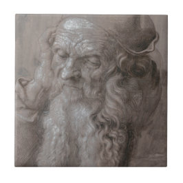 Carreau En Céramique Tête d'un vieil homme par Albrecht Durer