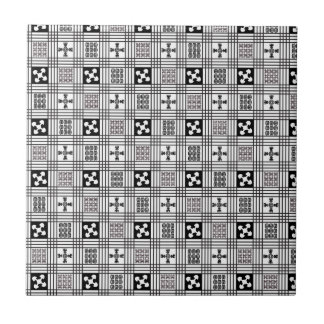 Carreau En Céramique Textile noir et blanc d'Adindra