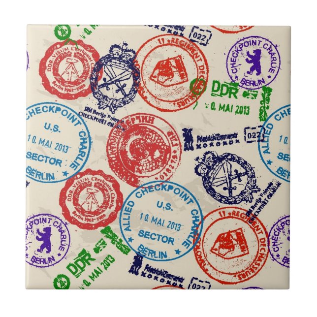 Carreau En Céramique Texture avec de vrais timbres (Devant)
