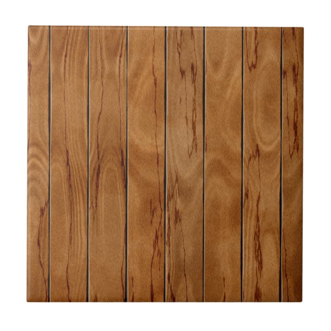 Carreau En Céramique Texture en bois de plancher de brun foncé (Devant)