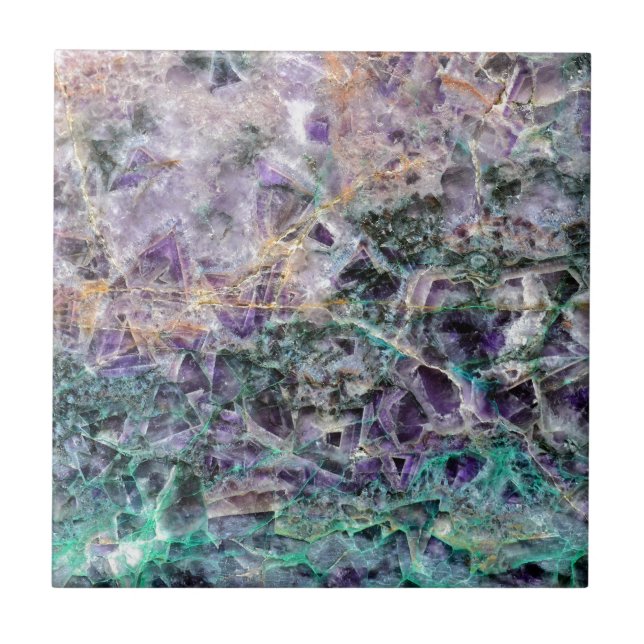 Carreau En Céramique texture en pierre d'améthyste (Devant)