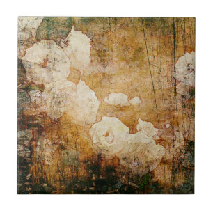 Carreau En Céramique texture vintage florale grunge d'arrière - plan