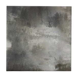 Carreau En Céramique texturisé noir et blanc grunge abstrait d'art